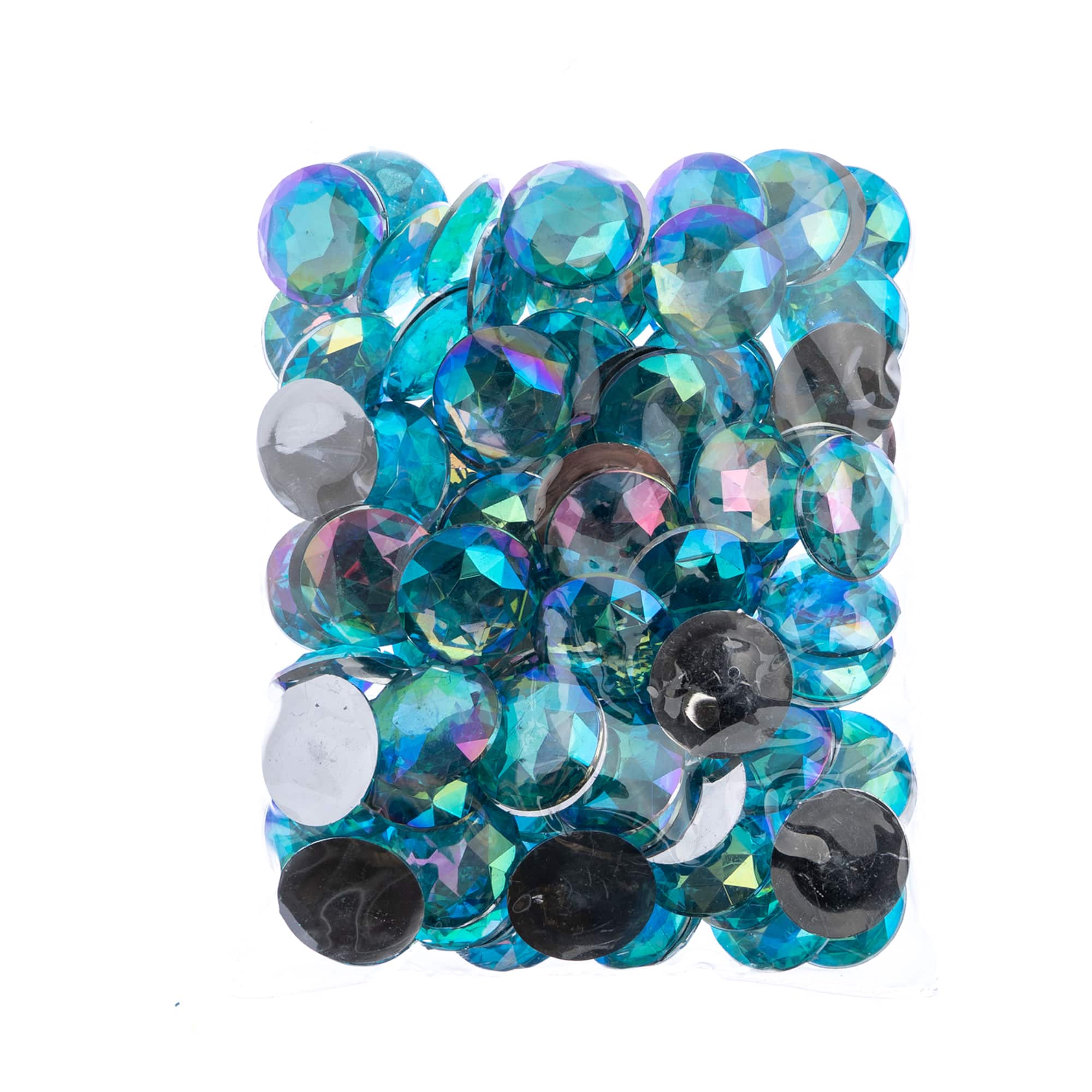 John Bead 25mm AB Acrylic Round Flat Back Rhinestones